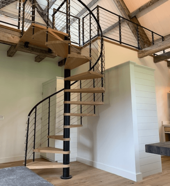 Compression Wooden Spiral Staircase