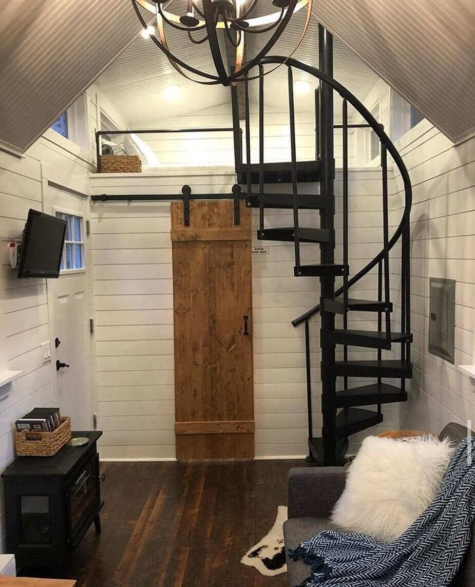 Tiny Home Spiral Staircase