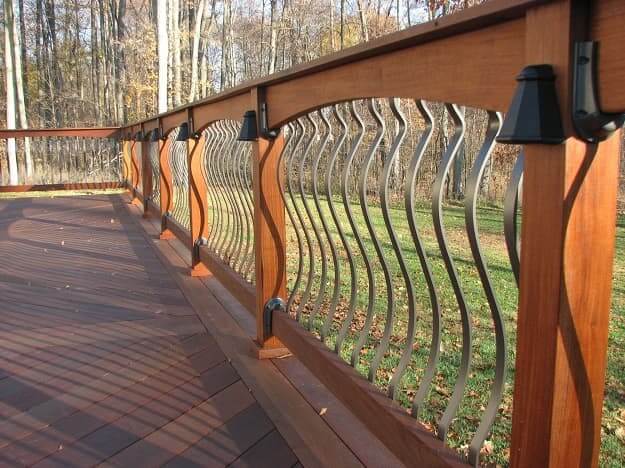 arched balusters deck railing