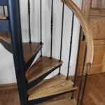 forged iron rustic spiral stair