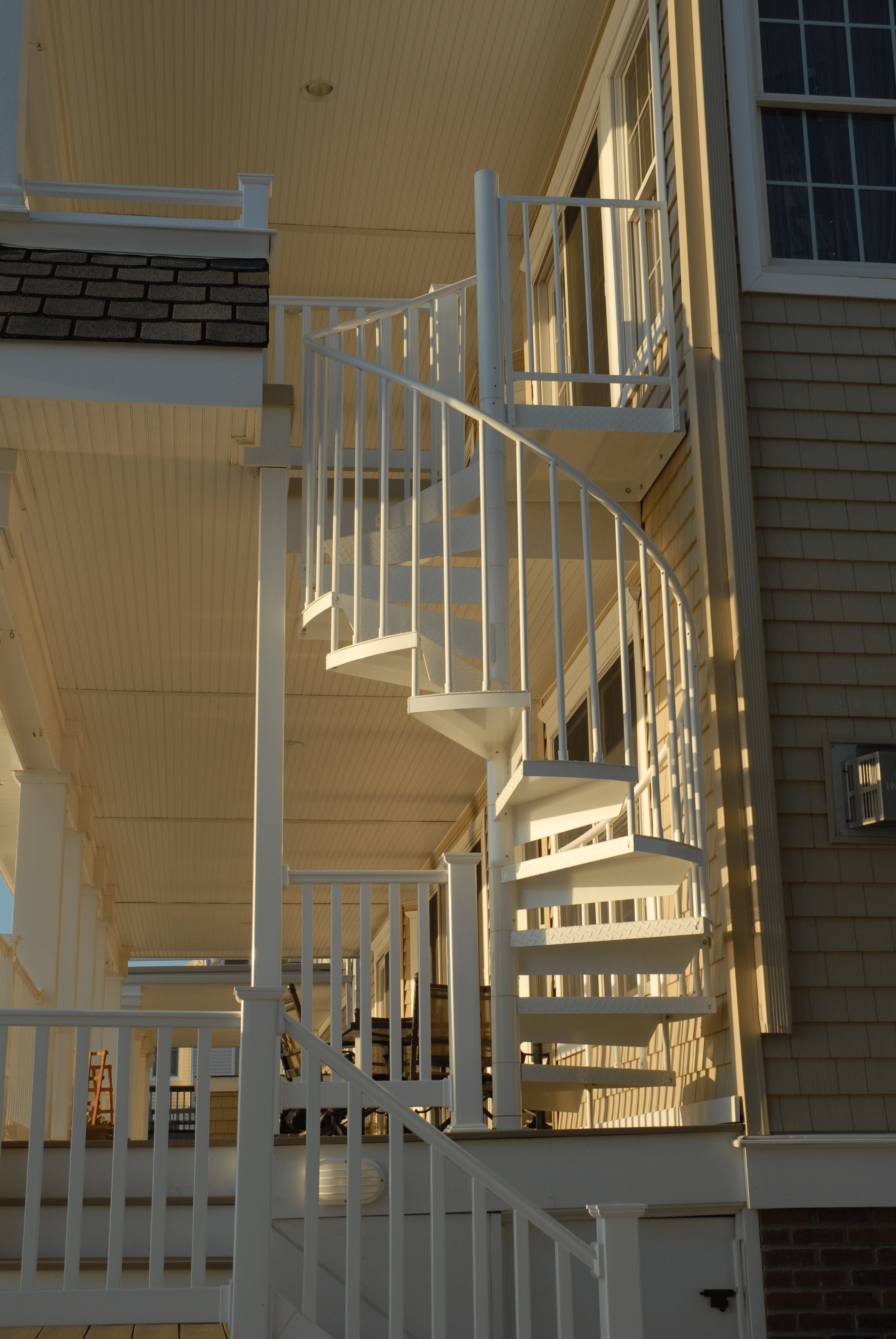 outdoor spiral staircase