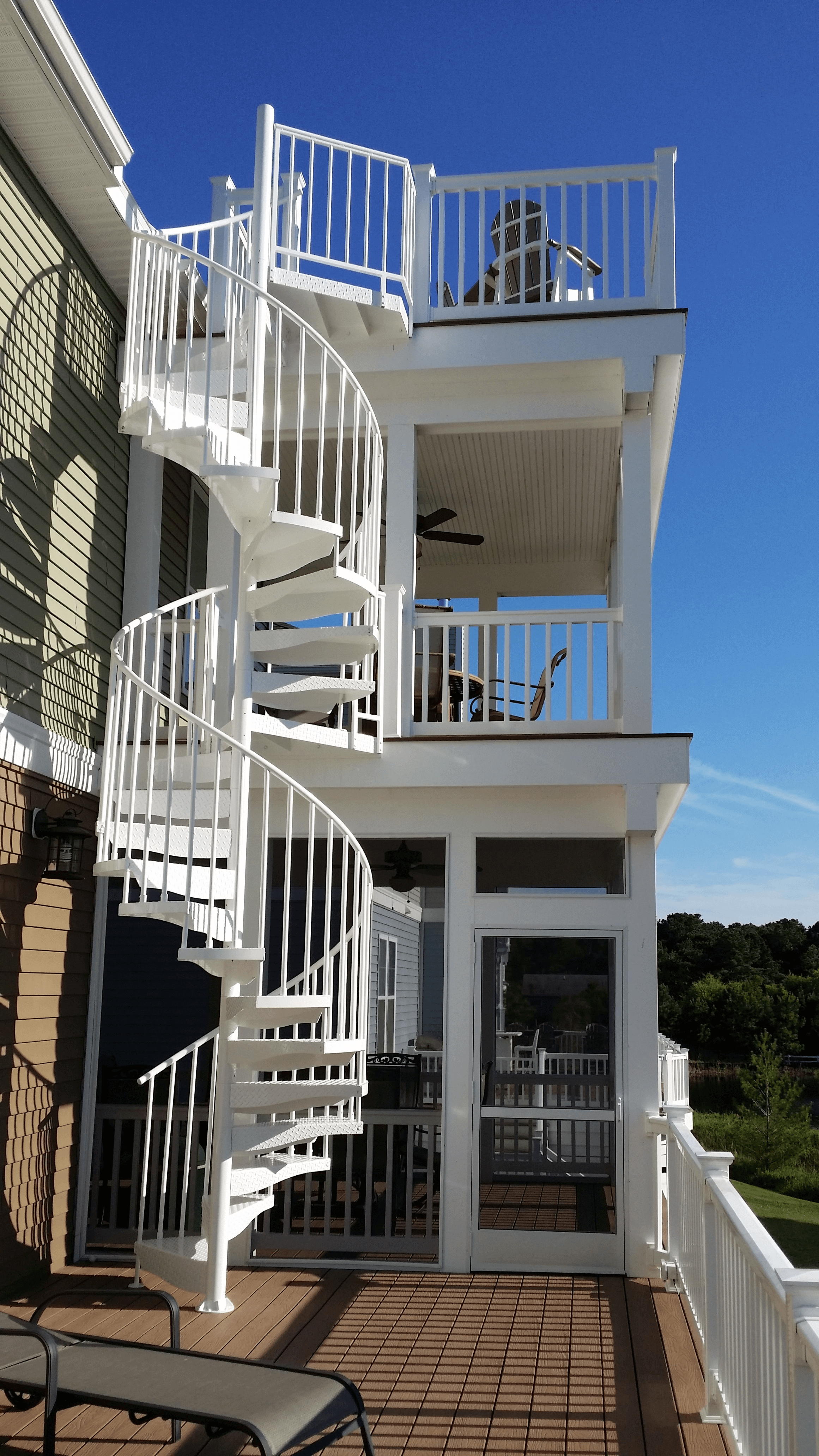 outdoor spiral staircase