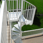 Powder Coated White Aluminum Spiral Staircase by Salter Spiral Stairs