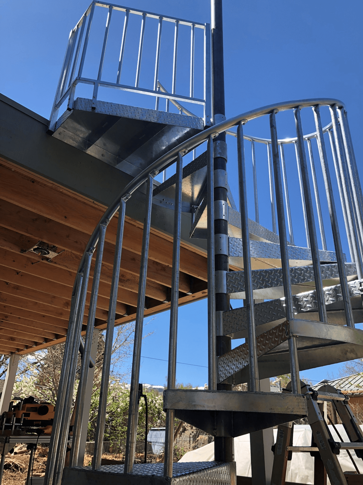 outdoor spiral stairs