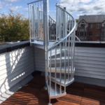 outdoor spiral staircase