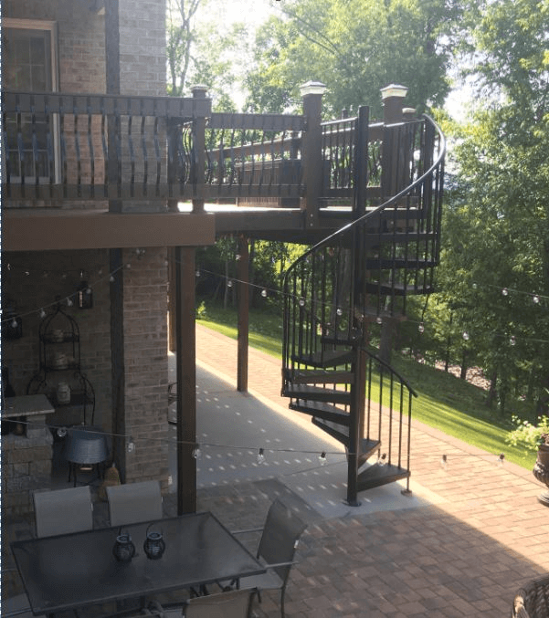 outdoor spiral staircase