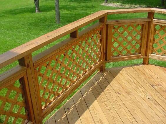 lattice panel deck railing