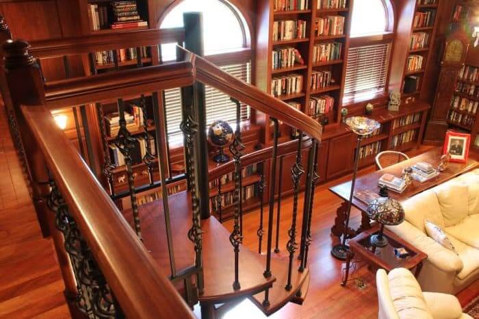library-loft-spiral-stairs