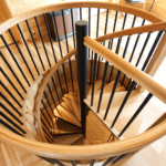 rustic spiral stairs