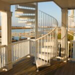 Aluminum Spiral Staircase Powder Coated White