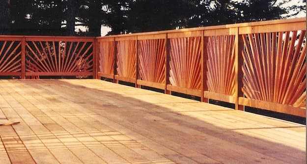 sunburst deck railing