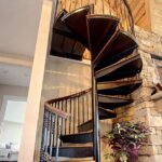 Farmhouse Style Spiral Staircase