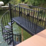 Dock Adjustable Aluminum Spiral Staircase