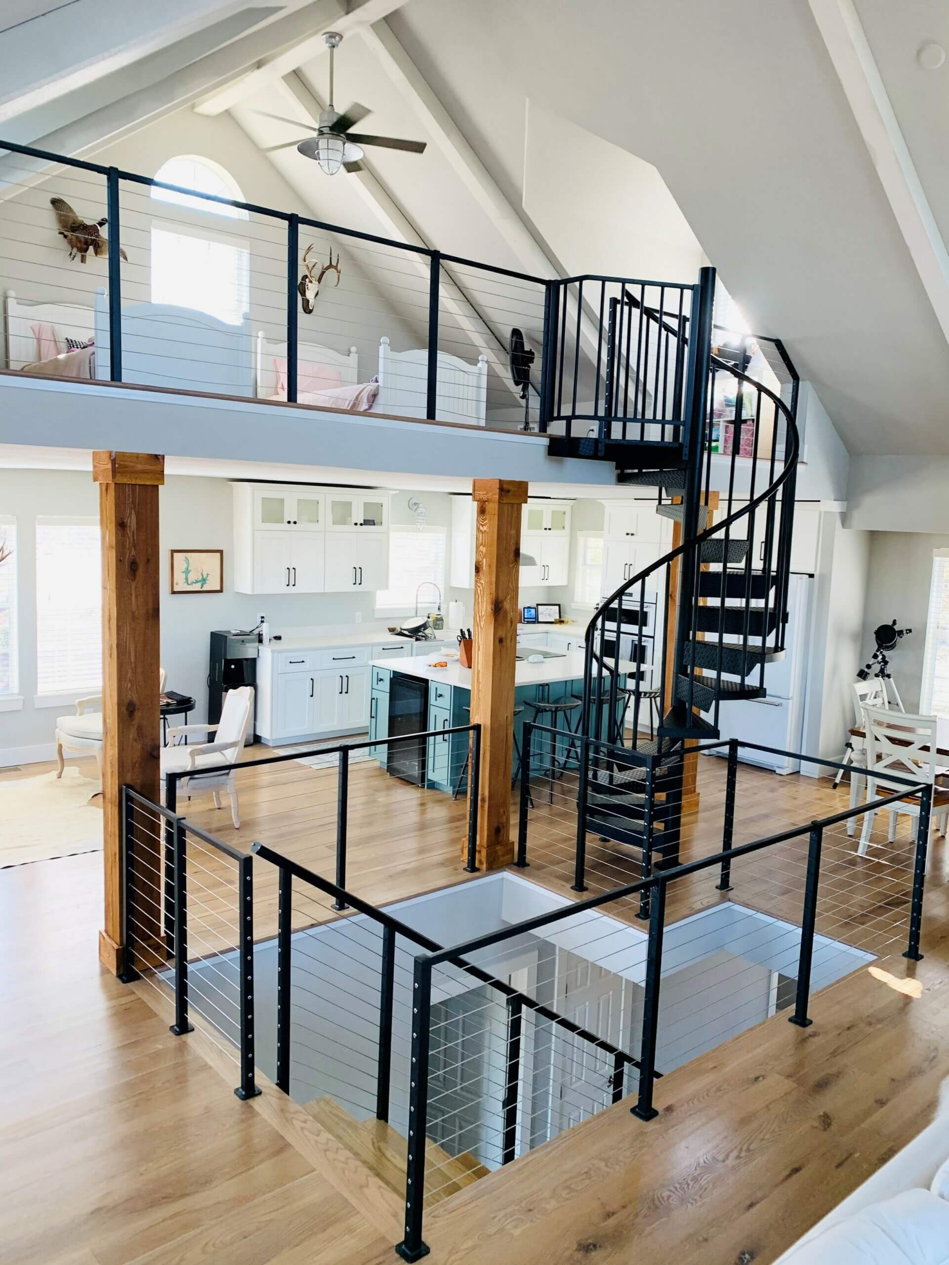 Classic Steel Spiral Stair to Loft