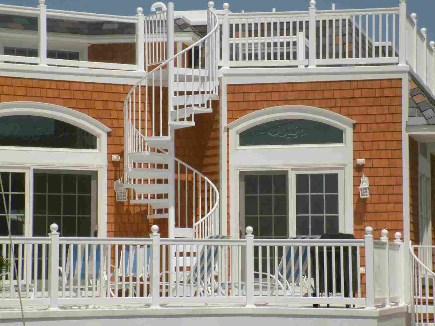 beach house aluminum stair