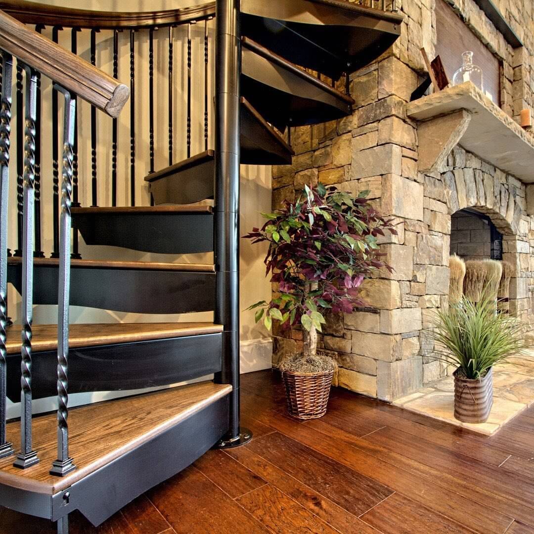 Farmhouse Style Spiral Staircase