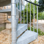 functional simplicity galvanized spiral stairs