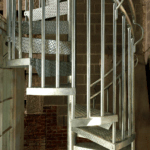 industrial modern design galvanized spiral stair