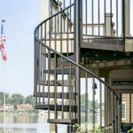 outdoor spiral stairs