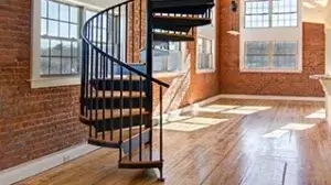 classic steel spiral stair